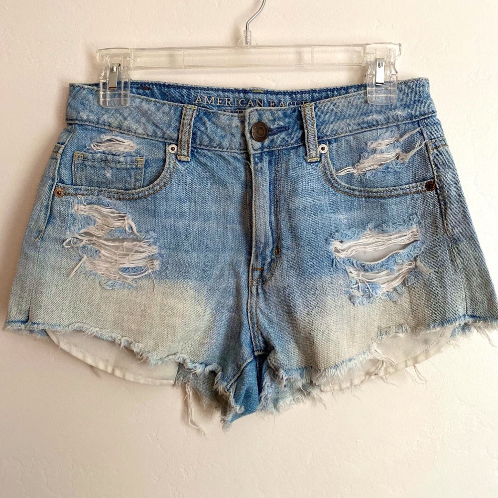 Light Wash High Rise Festival Shorts